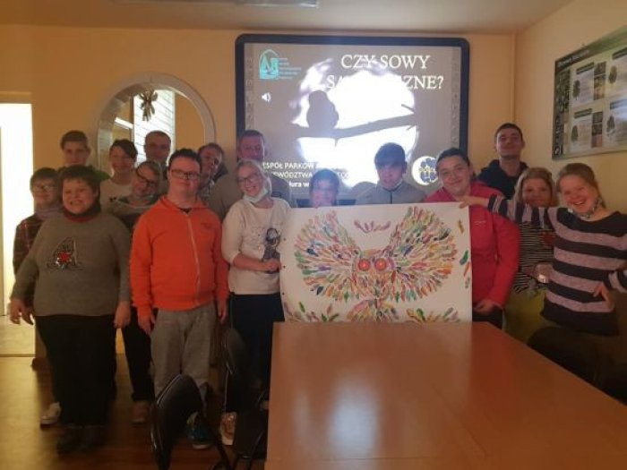 Uczniowie na warsztatach edukacyjno-przyrodniczych w Zespole Parków oddział w Żywcu.