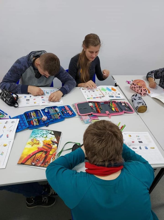 Klasa podczas codziennych zajęć dydaktycznych.