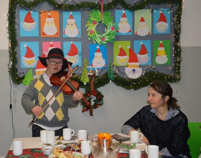 Wspólne kolędowanie.