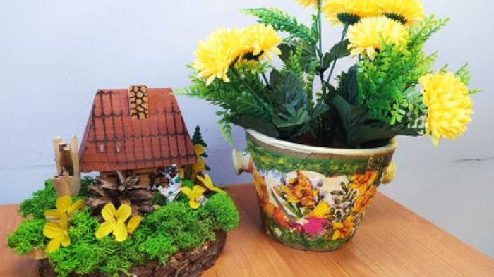 Dekoracja w świetlicy internatu.